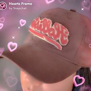 Hollister Dark Brown Cap with Red Logo Size S/M